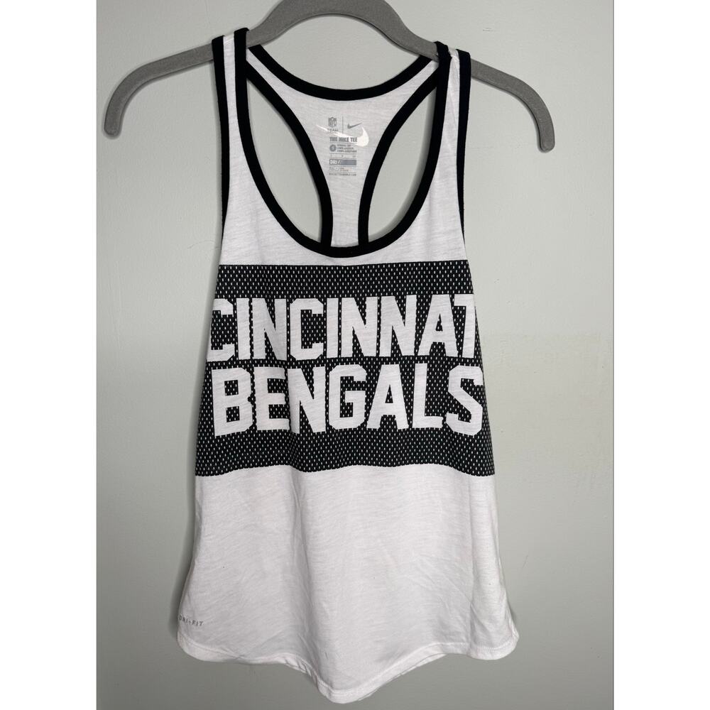 Nike Cincinnati Bengals NFL Women’s White Graphic Running Active Tank Top - S